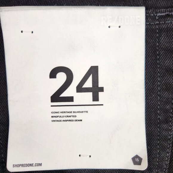 Re/Done Women's Originals 70s Low Rise Bell Bottom Jeans Size 24 Black New - Picture 7 of 12